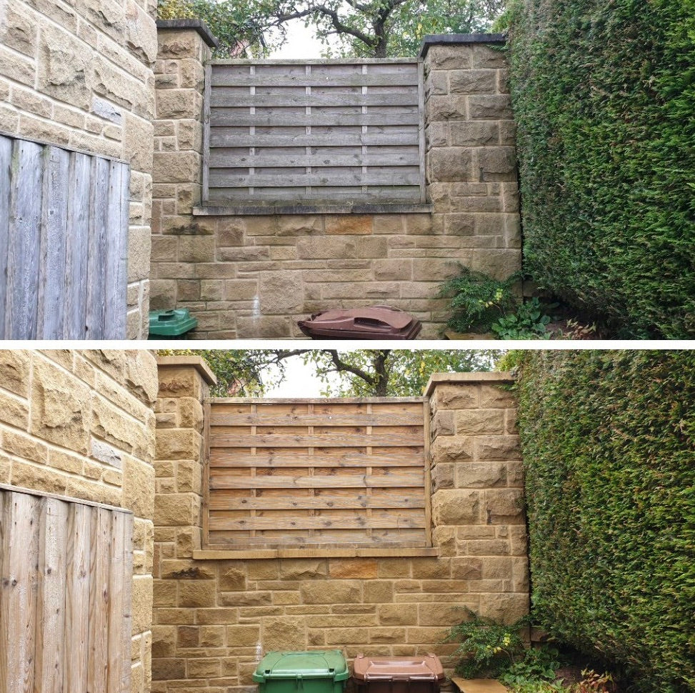 Outdoor wall before and after monty miracle outdoor cleaner